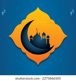 vector realistic Ramadan background close-up Islamic new year concept  Islamic mosque interior Jumma Mubarak Post Design