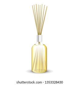 Vector realistic reed diffuser illustration