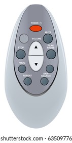 vector realistic remote control on white background