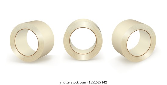 Vector realistic roll adhesive tape