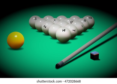 Vector realistic russian billiards. 