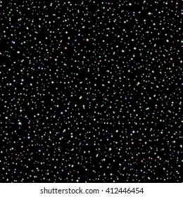 Vector Realistic seamless of the night sky with color stars and galaxies. 4