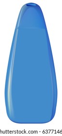 vector realistic shampoo bottle on white background