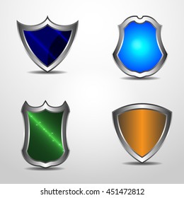 Vector realistic shield set