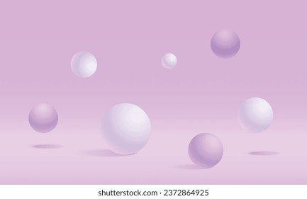 Vector realistic shiny spheres background.