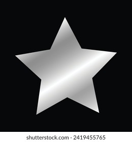 Vektorrealistisches Silber-Sternchen-Element.