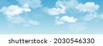 Vector realistic skyscape. Sky with clouds. Sunset.