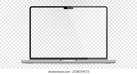 Vektorrealistisches Smartphone, Laptop, Tablet, Computerset. Realistisches Gadget-Set png. Vektorgrafiken mit leerem Bildschirm, einzeln auf transparentem Hintergrund.