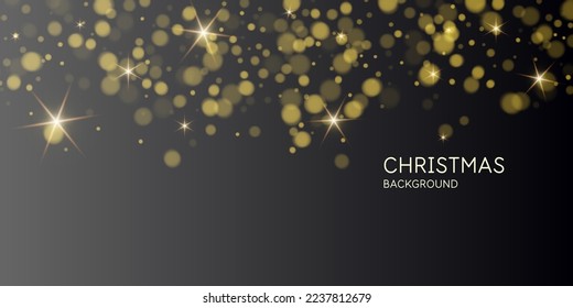 Vector realistic snowfall against a dark background.