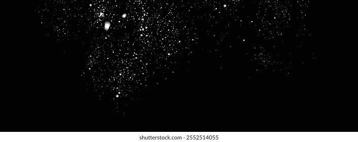 Vector realistic snowfall winter white ice background. snowfall snowflakes illustration