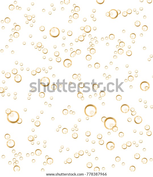 ベクター写実的なソーダ シャンパンの炭酸飲料と泡の接写イラスト 白い背景に金色のcoスパークリング ポスター バナーデザインエレメント のベクター画像素材 ロイヤリティフリー