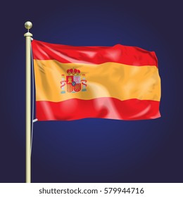 Vector Realistic Spanish Flag
