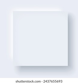 Vector realistic square paper element with shadow on transparent background. Social media background. Easy editable. 