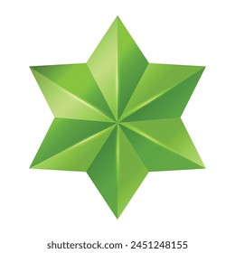 vector realistic star illustration on white background.