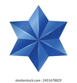 vector realistic star illustration on white background.