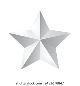 vector realistic star illustration on white background.