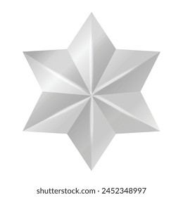 vector realistic star illustration on white background.
