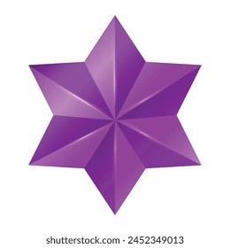 vector realistic star illustration on white background.