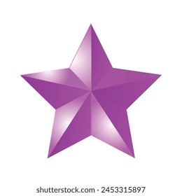 vector realistic star illustration on white background.