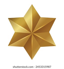 vector realistic star illustration on white background.