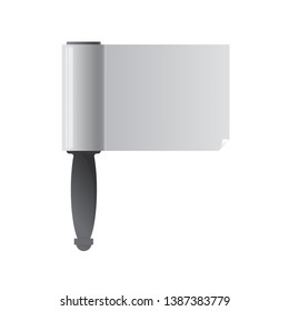 Vector realistic sticky lint roller, vector illustration isolated on white background