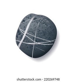 vector realistic striped pebble