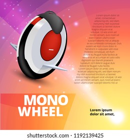 Vector realistic style illustration for posters, banner, advertising. Eco transport on abstract background. Advertising banner template