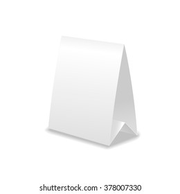 Vector realistic table paper card with shadow isolated