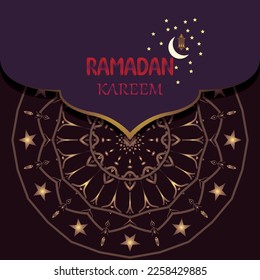 ilustración de ramadan kareem realista en tres dimensiones vectorial