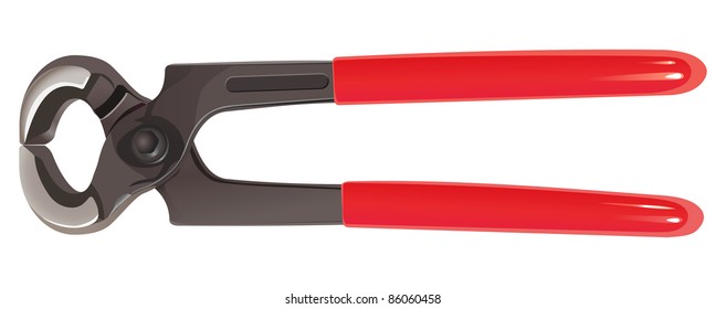 vector realistic tongs on white background, raster version available