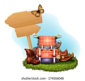 Vector Realistic Tourism Set