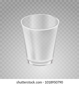 Vector realistic transparent glass. 3d illustration