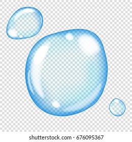Vector realistic transparent water drop