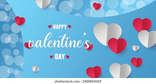 Vector de fondo de día de San Valentín realista con saludo de San Valentín de texto editable