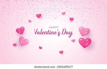 Fondo vectorial de San Valentín realista.