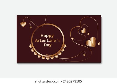 Diseño de fondo vectorial de San Valentín realista 