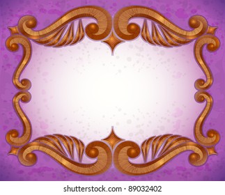 vector realistic vintage wooden frame
