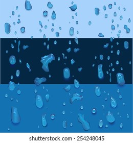 vector realistic water drops
