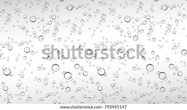 ベクター画像のリアルな水 ソーダ 泡の接写イラストと透明な炭酸 飲料 白い背景にcoスパークリング ポスター バナーデザインエレメント のベクター画像素材 ロイヤリティフリー