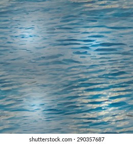 Vector realistic water texture. Seamless pattern to use as a background for websites or other media. Seamless tile to make endless water surface texture.