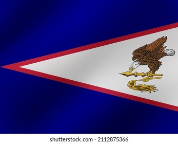 Ilustración ondulada de vectores realistas del diseño de la bandera de Samoa Americana
