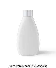 Vector Realistic White Blank Bottle.