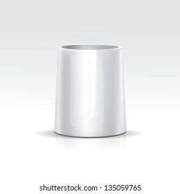 Vector Realistic White Bowl
