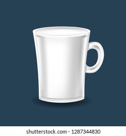 Vector realistic white cup