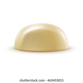Vector Realistic White Milk Chocolate Candy Isolated on Background