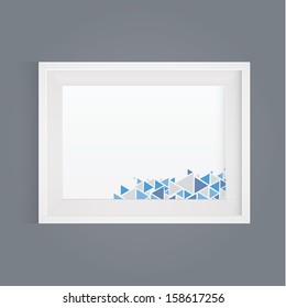 Vector realistic white picture frame. Modern design element for you product mockup or presentation.