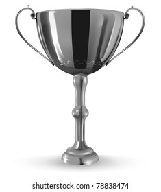 vector realistic winner goblet on white background
