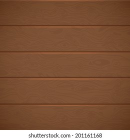 Vector realistic wood plank template background Eps 10. Illustration of The Natural Dark Wooden Background