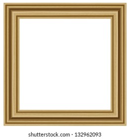 Vector realistic wooden frame