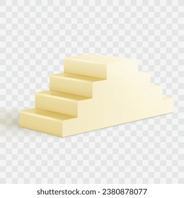 Elemento de diseño interior de escalera amarilla vectorial.